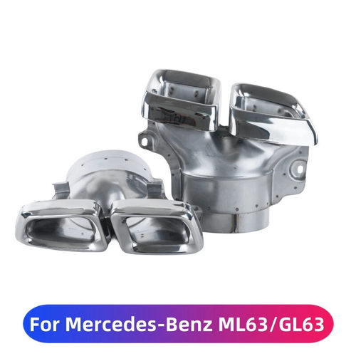 适用梅赛德斯-奔驰AMG/ML63/GL63方形尾管不锈钢排气管消声器尾喉