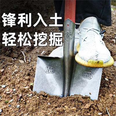 大铁锹锰钢铁子户外挖土松土种神器园园艺工具菜C28133挖树农林用