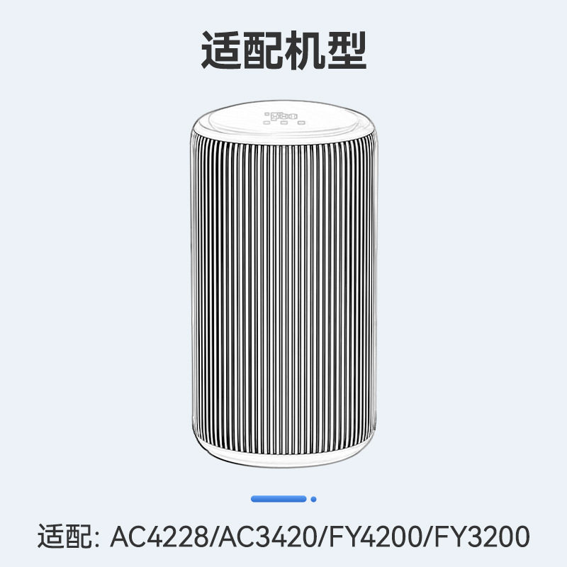 万创适配飞利浦AC4228/AC3420FY4200/FY3200空气净化器复合滤网