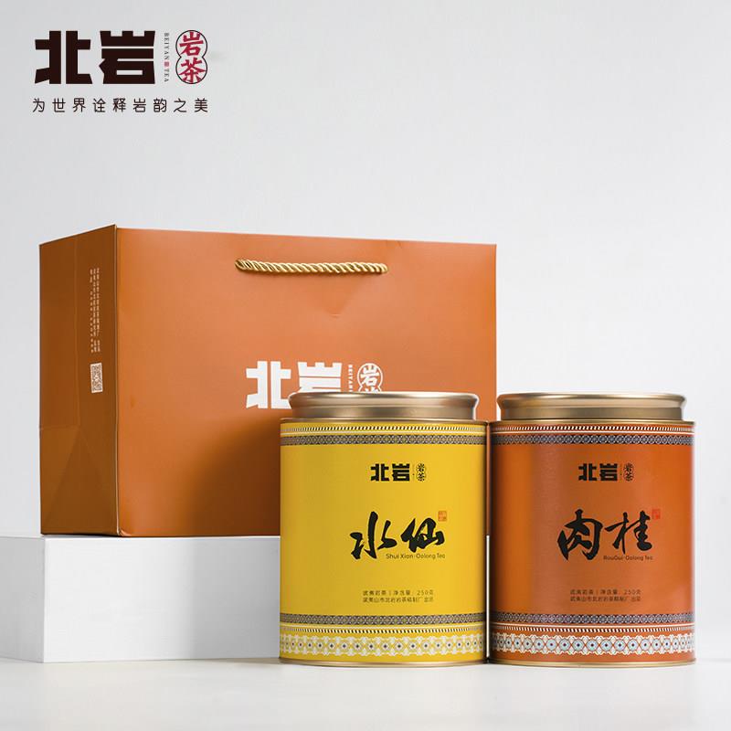 北岩手抓茶 武夷岩茶水仙肉桂组合装 罐装500g散装 口粮茶工作茶