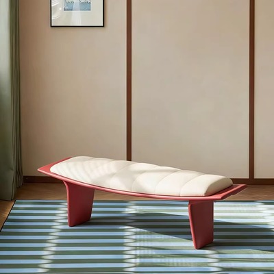 舒格尔/轻奢风真皮床尾凳卧室客厅入户长凳高端家用换鞋凳