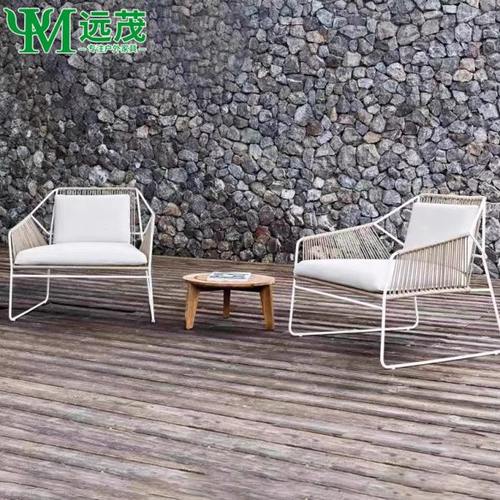 远茂北欧户外阳台藤编沙发酒店庭院别墅花园休闲露天茶几休闲组合