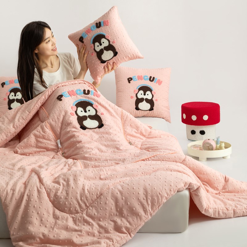 抱枕被子两用二合一车载午睡空调毯学生宿舍午休豆U豆被客厅靠垫