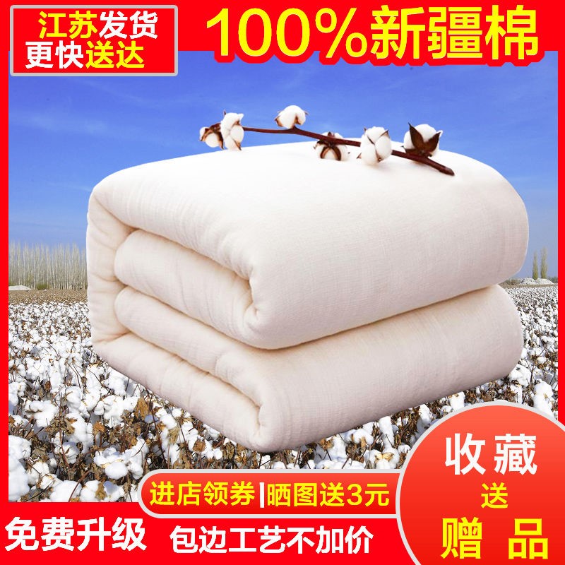 新疆棉花棉被芯h棉胎棉被冬被棉絮加厚被子冬学生宿舍床垫褥子单