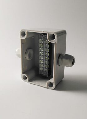 110*80*70mm防水接线盒带8位端子 户外塑料防水盒一进一出TB1508