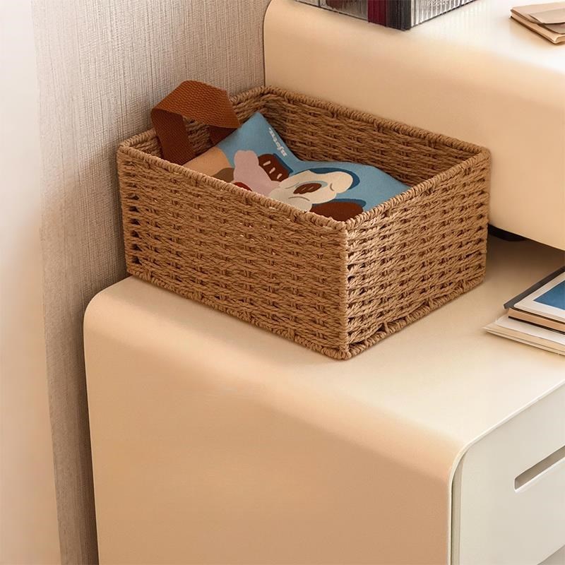 【居家好物】g藤编收纳篮桌面杂物收纳盒收纳箱整理盒储物篮