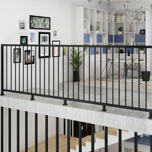 家用阳台轻奢侧装飘窗别墅复式楼梯扶手护栏简约现铁艺围栏栏杆