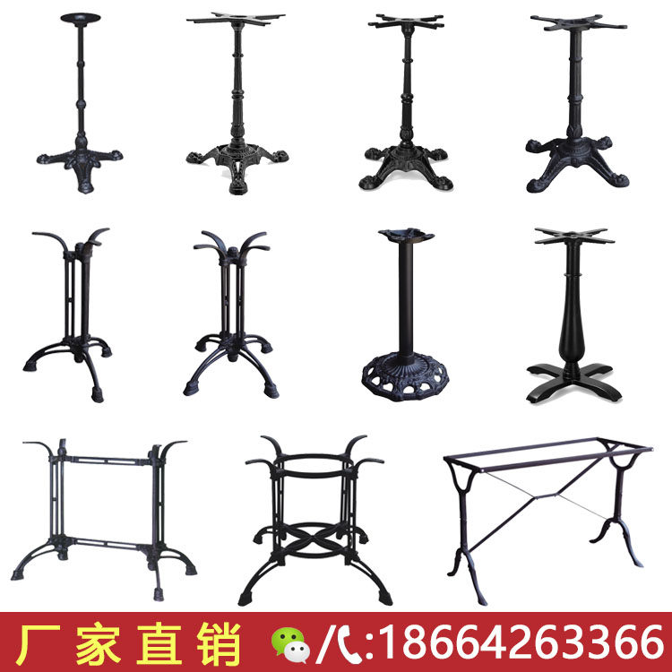 铸铁桌腿支架金属底座虎s爪欧式复古铜色做旧桌架餐厅台脚铁艺桌