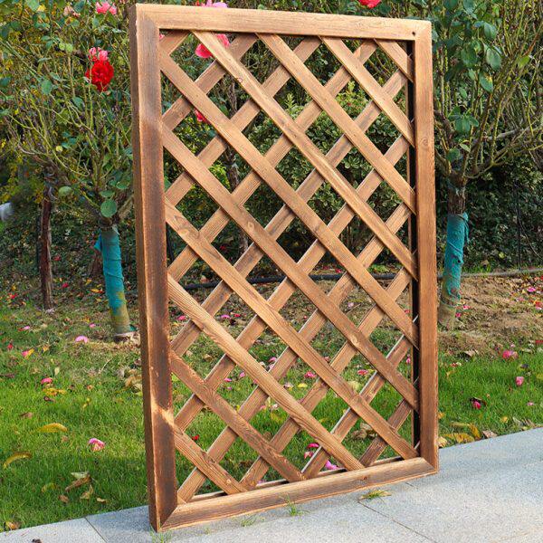 栏杆栏杆防腐木栅栏篱笆围栏护栏庭院网格屏风隔断爬藤炭化木花架