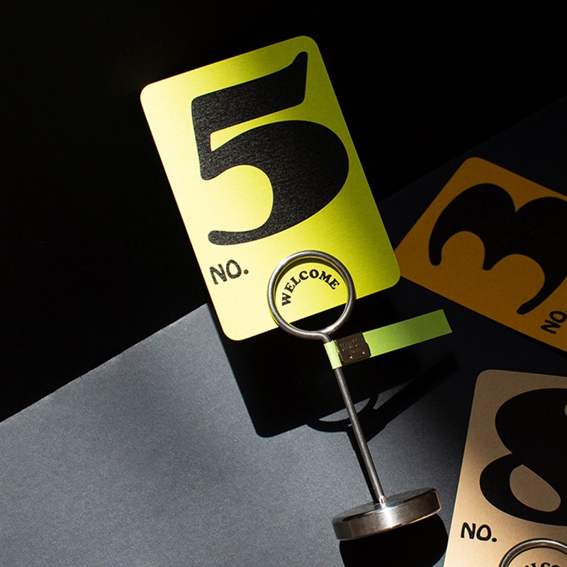 规律RPL金属标签夹o数字桌卡 特种纸物料定制二维码名片展示便签