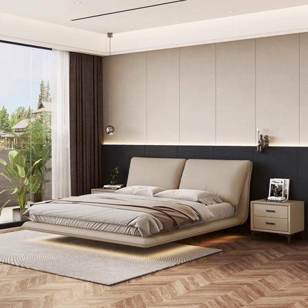 大象耳朵悬浮床防猫爪科技布床轻奢现代简约主卧床复古婚床皮艺床,住宅家具,布艺床,淘宝优惠券,粉丝福利购,淘宝优惠卷