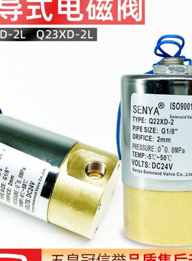 气动先导头Q23XD二位三通Q22XD-2L二位二通24V先导式电磁阀220伏