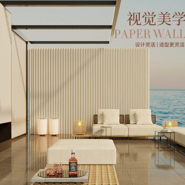 一墙纸隔可折叠可移动防水纸墙卫生间洗浴中心省空间隔断商场屏风