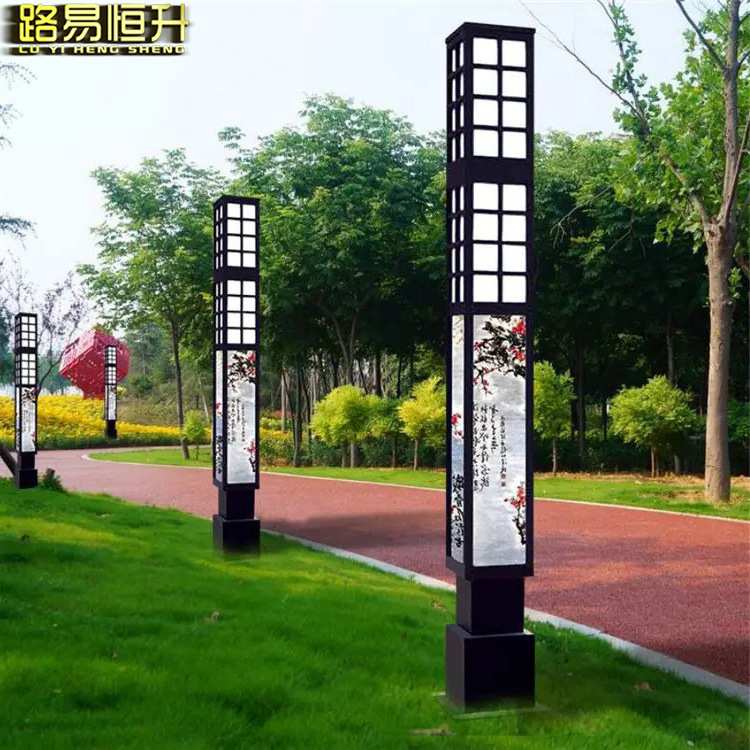 户外防腐景观灯栏围栏围墙护栏景观灯花园隔断竹子墙室外景观灯