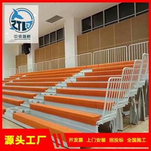 厂家直供伸缩看台观众席可遥控有质保运行稳定电动伸缩活动看台椅