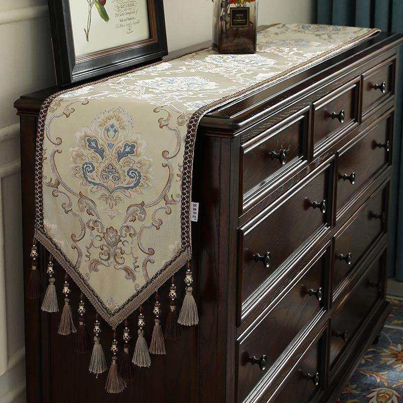 欧式桌旗高级餐桌布家用五斗柜轻奢美式长条茶几盖巾电视柜床尾旗,玩具/童车/益智/积木/模型,毛绒/玩偶/公仔/布艺类玩具,淘宝优惠券,粉丝福利购,淘宝优惠卷