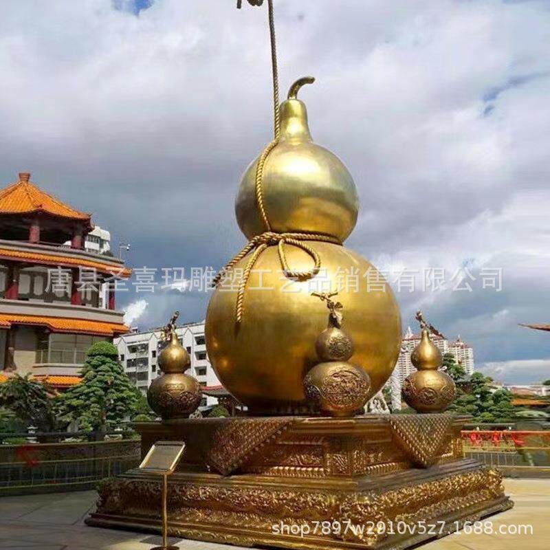 纯铜聚财阵葫芦龙龟金蟾貔貅罗盘麒麟风水聚宝盆招财家居店铺摆件