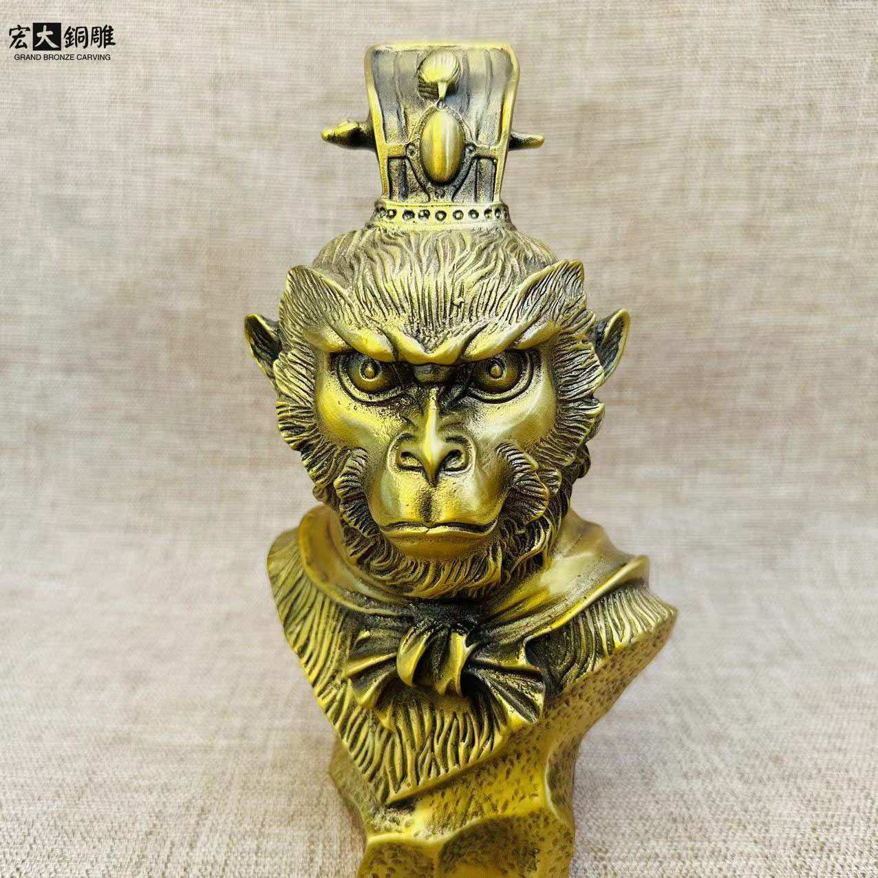 大号美猴王孙悟空铜像静思斗战大圣归来定火眼金睛铜像做齐天大圣