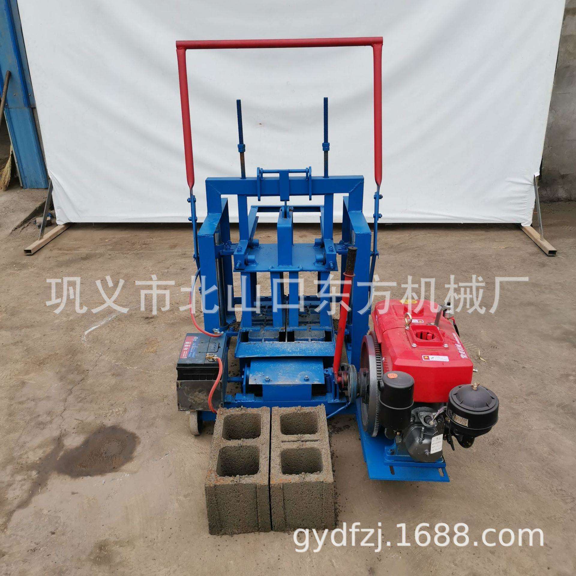 一键启动柴油移动400-200-200砖机12P动力发电制砖快节省成本模具