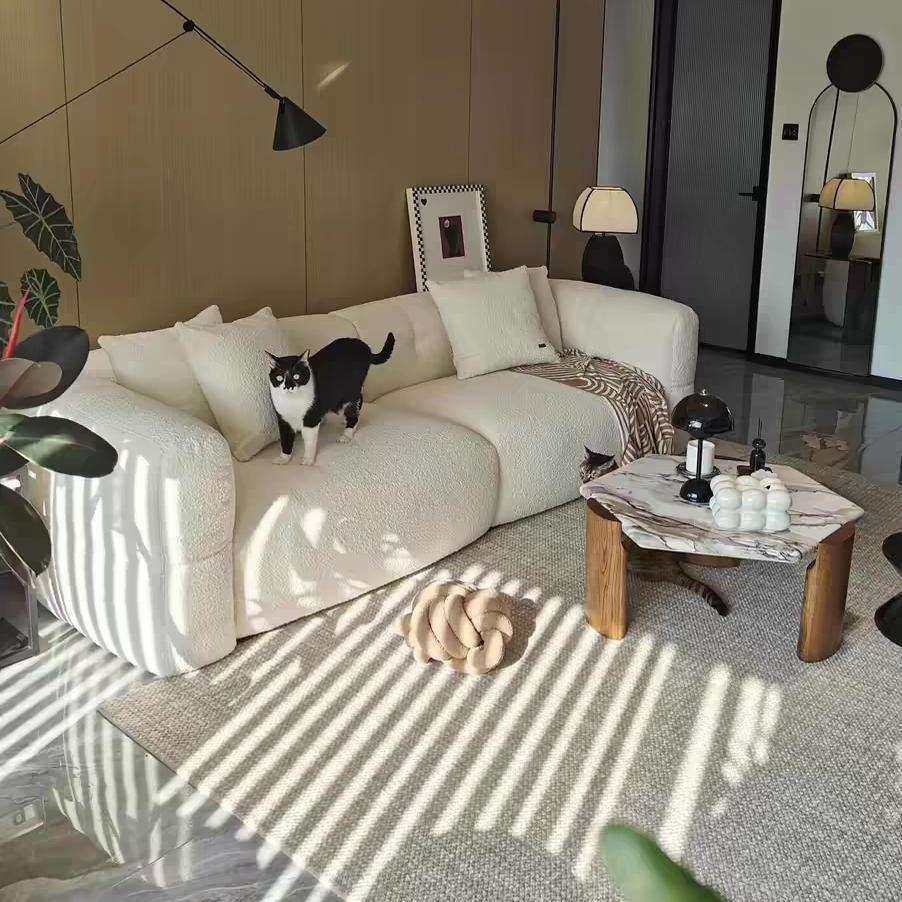 客厅法式小户型奶油风大白设计感复古美拉德三人位布艺沙发组合,玩具/童车/益智/积木/模型,毛绒/玩偶/公仔/布艺类玩具,淘宝优惠券,粉丝福利购,淘宝优惠卷