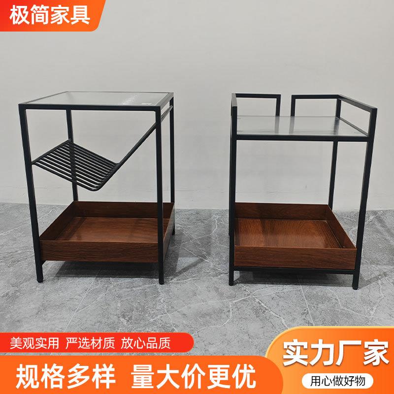 简约客厅沙发边几铁转印方盒子茶几创意小户型卧室床头柜边几