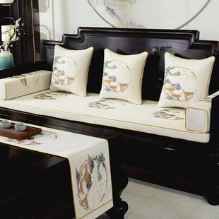 新中式红木实木沙发海绵坐垫2025新款罗汉床垫子四季通用高端定制