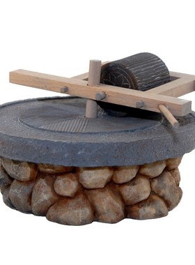 碾子创意农具模型工艺品怀旧酒柜装饰品摆件中国风特色礼品送老外