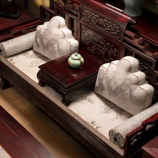 高端沙发垫中式罗汉床坐垫防滑红木垫子实木家具通用海绵乳胶定制