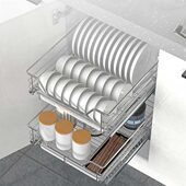 304不锈钢拉蓝小号碗蓝400橱柜内置450拉栏500抽屉调味篮加深拉篮