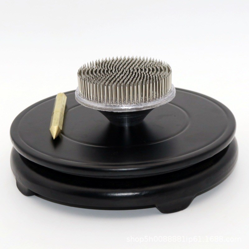 新风体剑山插花器池坊花器铜针底座斜面新风体固定神器花艺工具