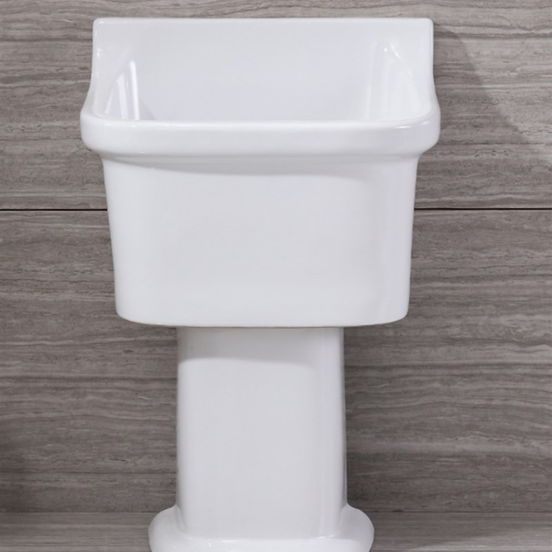 A10L阳台拖把池家用高脚分体落地式卫生间陶瓷洗拖布池地盆室外墩