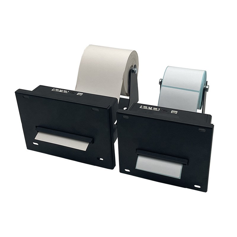 58mm内嵌式自动切刀热敏打印机自助终端凭条不干胶标签纸状态回复