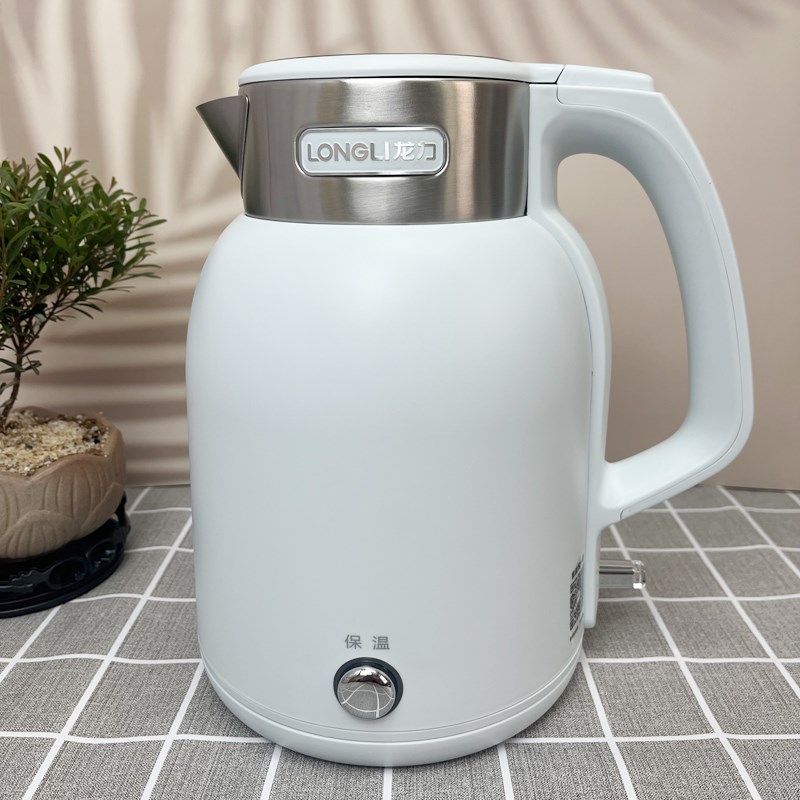 龙力电热水壶家用恒温电水壶304不锈钢自动M保温一体复古烧水壶2