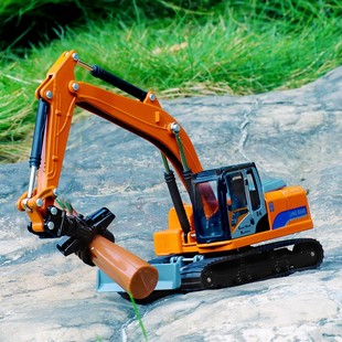 凯迪威1:87新款挖土机玩具车挖掘机合金工程模型铲车金属挖泥机械