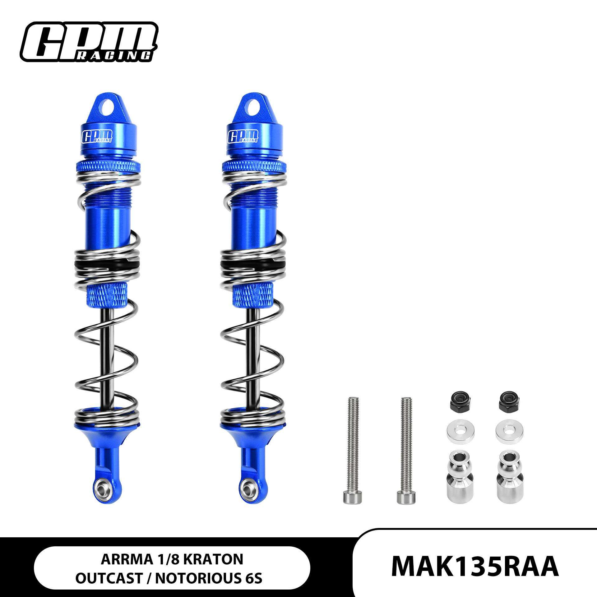 ARRMA 铝合金双段式弹簧,加粗弹簧和避震针后避震(中点135MM)