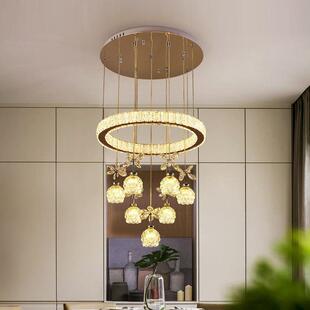 餐厅吊灯饭厅吊灯2025新款奢华水晶餐桌吊灯简约现代大气轻奢灯具