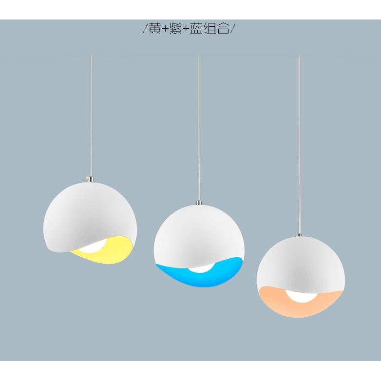 吊灯餐厅灯三头现代简约单头led吧台灯具客厅直圆盘吊灯饰