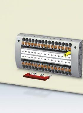 菲尼克斯 端子短接片连接条 插拔式桥接件FBS 10-6 BU-3032198-10