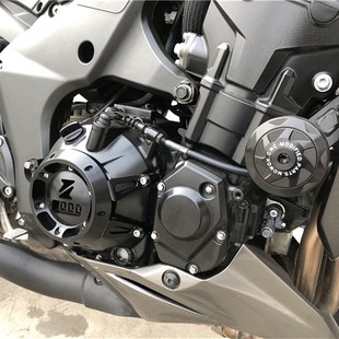 适用Z1000 Z1000R ZX6R ZX10R H2SX改装防摔球胶保护杠保险杆