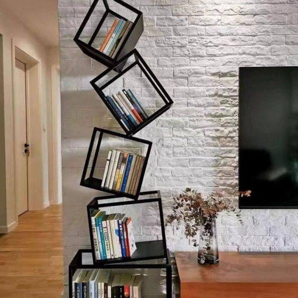 网红书架电视柜旁边大型落地摆件客厅置物架酒店高级感创意装饰品,家居饰品,落地摆件,淘宝优惠券,粉丝福利购,淘宝优惠卷