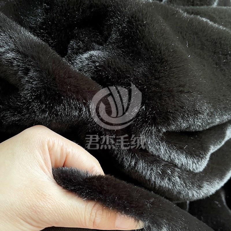 超柔双纱长毛双纱狐狸毛平剪阻燃全腈纶长毛绒纺人造皮草鞋服面料