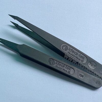 瑞士ideal-tek 705.CF塑料镊子0.5mm精细尖头低摩擦无痕夹取