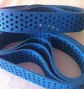 供应蓝色打孔输送带透风 激光精准打孔膜切机 覆膜机打孔吸风皮带