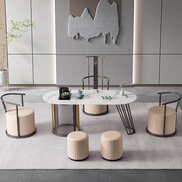 深圳1.8米办公室茶台公司茶室接待桌现代简约高档岩板茶桌一桌5椅,商业/办公家具,茶台/茶桌,淘宝优惠券,粉丝福利购,淘宝优惠卷