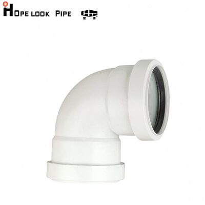 上海宏添同层排水压盖式柔性承插连接HTPP管材管件200mm90°弯头