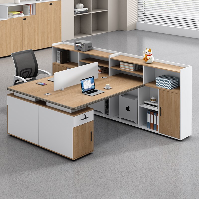 铝合金包边c职员桌办公桌双人员工位财务桌椅组合现代两人面对面