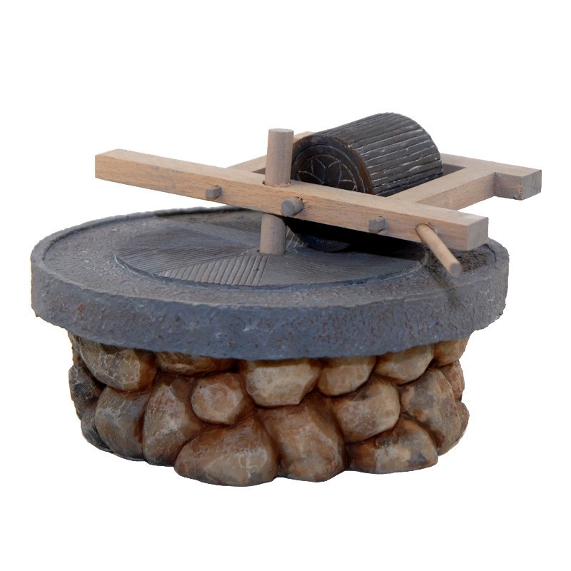 碾子创意农具模型工艺品怀旧酒柜装饰品摆件中国风特色礼品送老外