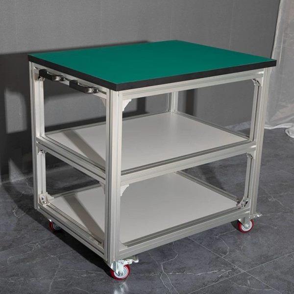 铝型材防静电移动台带轮推车电子工厂维修实验室铝合金台,商业/办公家具,线棒货架/工作台,淘宝优惠券,粉丝福利购,淘宝优惠卷