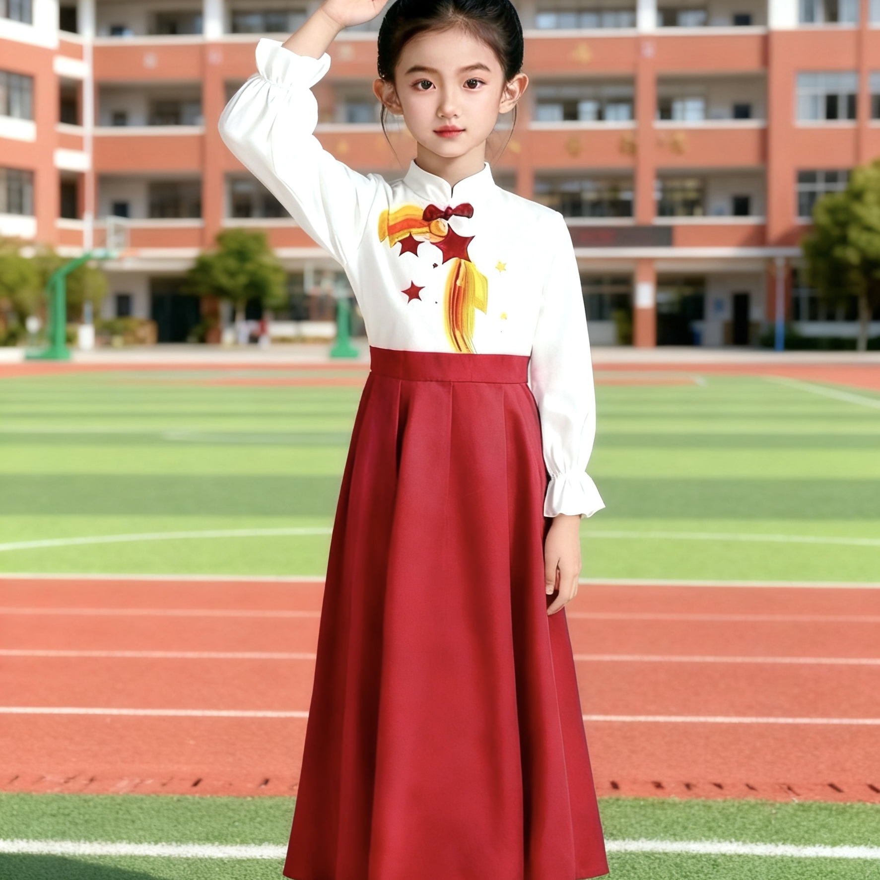 儿童爱国朗诵合唱演讲主持演出服