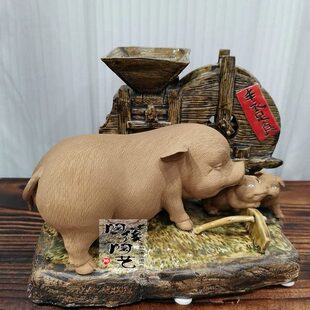 陶瓷工艺品 石湾公仔 猪 丰衣足食 生肖